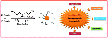 Graphical abstract: One-step synthesis of uniform and biocompatible amine functionalized cobalt ferrite nanoparticles: a potential carrier for biomedical applications