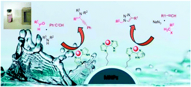 Graphical abstract: Nano magnetite supported metal ions as robust, efficient and recyclable catalysts for green synthesis of propargylamines and 1,4-disubstituted 1,2,3-triazoles in water