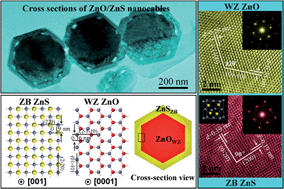 Graphical abstract: Single crystalline wurtzite ZnO/zinc blende ZnS coaxial heterojunctions and hollow zinc blende ZnS nanotubes: synthesis, structural characterization and optical properties