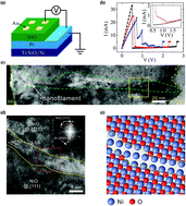 Graphical abstract: Evolution of Ni nanofilaments and electromagnetic coupling in the resistive switching of NiO