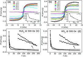 Graphical abstract: Realization of high Curie temperature ferromagnetism in atomically thin MoS2 and WS2 nanosheets with uniform and flower-like morphology