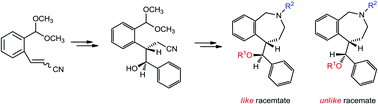 Graphical abstract: Synthesis and pharmacological evaluation of like- and unlike-configured tetrahydro-2-benzazepines with the α-substituted benzyl moiety in the 5-position