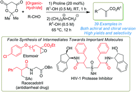 Graphical abstract: High-yielding sequential one-pot synthesis of chiral and achiral α-substituted acrylates via a metal-free reductive coupling reaction