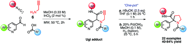 Graphical abstract: Combinatorial synthesis of nicotine analogs using an Ugi 4-CR/cyclization-reduction strategy