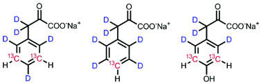 Graphical abstract: Synthesis of aromatic 13C/2H-α-ketoacid precursors to be used in selective phenylalanine and tyrosine protein labelling