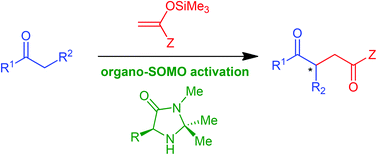 Graphical abstract: Asymmetric organocatalytic SOMO reactions of enol silanes and silyl ketene (thio)acetals