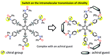 Graphical abstract: Chiroptical molecular propellers based on hexakis(phenylethynyl)benzene through the complexation-induced intramolecular transmission of local point chirality
