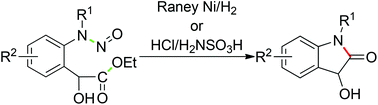 Graphical abstract: An intermolecular C–H functionalization method for the synthesis of 3-hydroxy-2-oxindoles