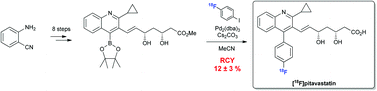Graphical abstract: The synthesis of [18F]pitavastatin as a tracer for hOATP using the Suzuki coupling
