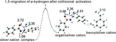 Graphical abstract: Gas phase chemistry of N-benzylbenzamides with silver(i) cations: characterization of benzylsilver cation