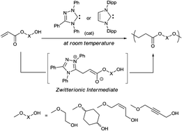 Graphical abstract: Oxa-Michael addition polymerization of acrylates catalyzed by N-heterocyclic carbenes