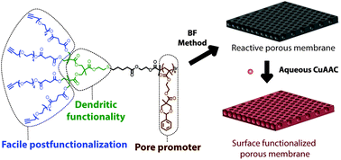 Graphical abstract: Functional porous membranes from amorphous linear dendritic polyester hybrids
