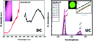 Graphical abstract: Introducing dual excitation and tunable dual emission in ZnO through selective lanthanide (Er3+/Ho3+) doping