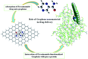 Graphical abstract: Molecular dynamics study on graphene-mediated pyrazinamide drug delivery onto the pncA protein