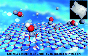 Graphical abstract: Cr(iii) adsorption by fluorinated activated boron nitride: a combined experimental and theoretical investigation