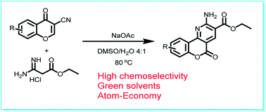 Graphical abstract: Cascade synthesis of novel functionalized pyridine-fused coumarins in aqueous medium
