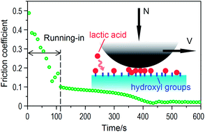 Graphical abstract: Ultra-low friction achieved by diluted lactic acid solutions