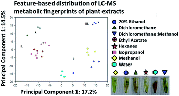 Graphical abstract: Evaluating solvent extraction systems using metabolomics approaches