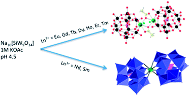 Graphical abstract: Dimeric complexes of rare-earth substituted Keggin-type silicotungstates: syntheses, crystal structure and solid state properties