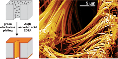 Graphical abstract: Green plating of high aspect ratio gold nanotubes and their morphology-dependent performance in enzyme-free peroxide sensing