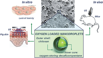Graphical abstract: Ultrasound-activated decafluoropentane-cored and chitosan-shelled nanodroplets for oxygen delivery to hypoxic cutaneous tissues