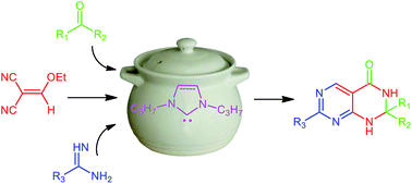 Graphical abstract: One-pot NHC-assisted access to 2,3-dihydropyrimido[4,5-d]pyrimidin-4(1H)-ones