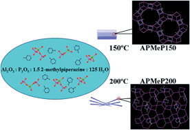 Graphical abstract: The temperature-dependence of the structure-directing effect of 2-methylpiperazine in the synthesis of open-framework aluminophosphates