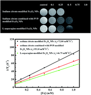 Graphical abstract: Facile one-pot synthesis of different surfactant-functionalized water-soluble Fe3O4 nanoparticles as magnetic resonance imaging contrast agents for melanoma tumors