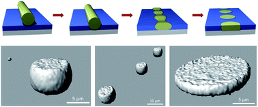 Graphical abstract: Rayleigh-instability-driven morphology transformation of electrospun polymer fibers imaged by in situ optical microscopy and stimulated Raman scattering microscopy