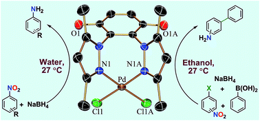 Graphical abstract: A hydroquinone based palladium catalyst for room temperature nitro reduction in water