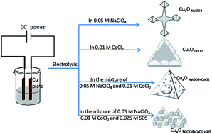 Graphical abstract: Electrolyte-controllable synthesis of CuxO with novel morphology and their application in glucose sensors