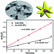 Graphical abstract: Starfish-like Au–CdS hybrids for the highly efficient photocatalytic degradation of organic dyes