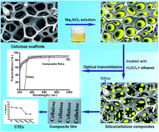 Graphical abstract: Highly transparent and flexible silica/cellulose films with a low coefficient of thermal expansion