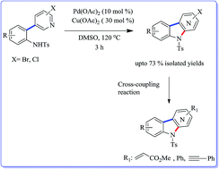 Graphical abstract: Synthesis of α, β and γ-carbolines via Pd-mediated Csp2-H/N–H activation