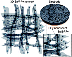 Graphical abstract: Three-dimensional ultrathin Sn/polypyrrole nanosheet network as high performance lithium-ion battery anode