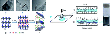 Graphical abstract: Structural and tribological characterization of fluorinated graphene with various fluorine contents prepared by liquid-phase exfoliation