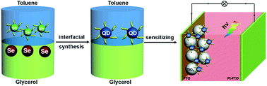 Graphical abstract: Interfacial synthesis of SnSe quantum dots for sensitized solar cells