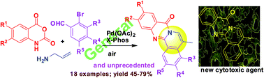 Graphical abstract: New MCR based on intramolecular Heck reaction under aerobic conditions: a direct access to cytotoxic fused N-heterocycles