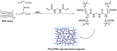 Graphical abstract: Utilization of hollow kapok fiber for the fabrication of a pH-sensitive superabsorbent composite with improved gel strength and swelling properties