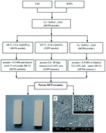 Graphical abstract: A novel in situ self foaming method for the synthesis of porous calcium metaphosphate biomaterials
