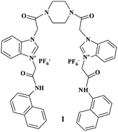 Graphical abstract: A benzimidazolium-based new flexible cleft built on the piperazine unit: a case of selective fluorometric sensing of ATP