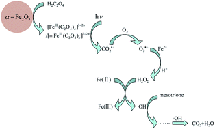 Graphical abstract: Heterogeneous photodegradation of mesotrione in nano α-Fe2O3/oxalate system under UV light irradiation