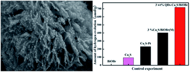 Graphical abstract: Novel Cu2S quantum dots coupled flower-like BiOBr for efficient photocatalytic hydrogen production under visible light