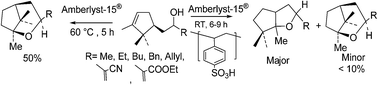 Graphical abstract: Environmentally benign syntheses of hexahydro-cyclopenta(b)furan and 2-oxabicyclo[3.2.1]octane derivatives