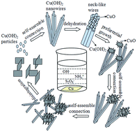 Graphical abstract: Controllable fabrication of nanostructured copper compound on a Cu substrate by a one-step route