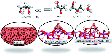 Graphical abstract: Effect of alumina hydroxylation on glycerol hydrogenolysis to 1,2-propanediol over Cu/Al2O3: combined experiment and DFT investigation