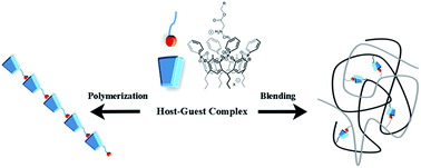 Graphical abstract: pH-responsive host–guest polymerization and blending