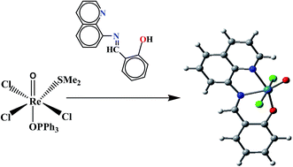 Graphical abstract: Synthesis, characterization and DFT study of oxorhenium(v) complexes incorporating quinoline based tridentate ligands