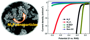 Graphical abstract: Metal–organic framework-derived nickel phosphides as efficient electrocatalysts toward sustainable hydrogen generation from water splitting