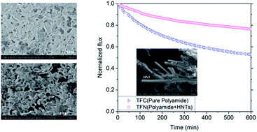 Graphical abstract: Synthesis and characterization of novel thin film nanocomposite reverse osmosis membranes with improved organic fouling properties for water desalination